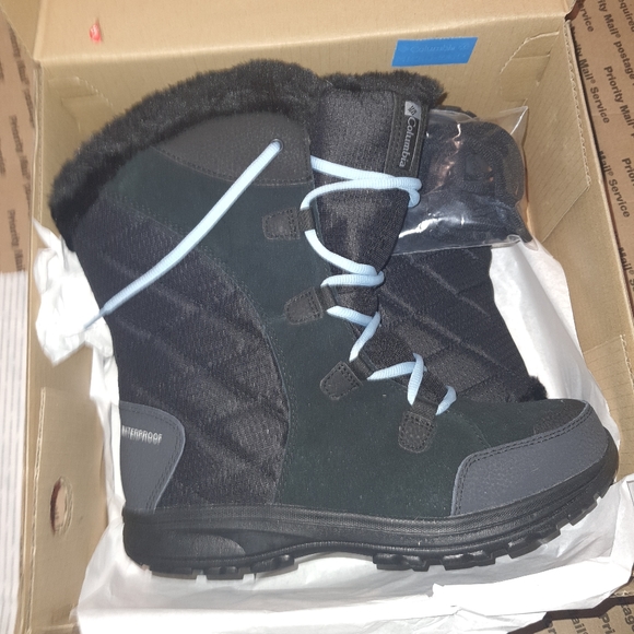 New Womens Columbia Omni Grip Snow Ski Boots 100% Leather Waterproof Anti Slip - Picture 2 of 9